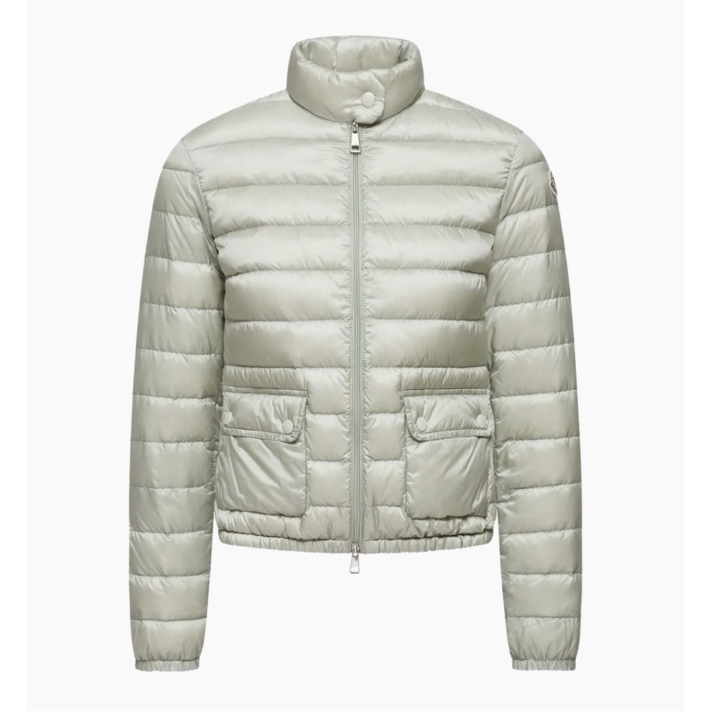 Moncler Lans $1390 Packable Short Down Jacket Ivory Beige Size 0 XS Bag Included